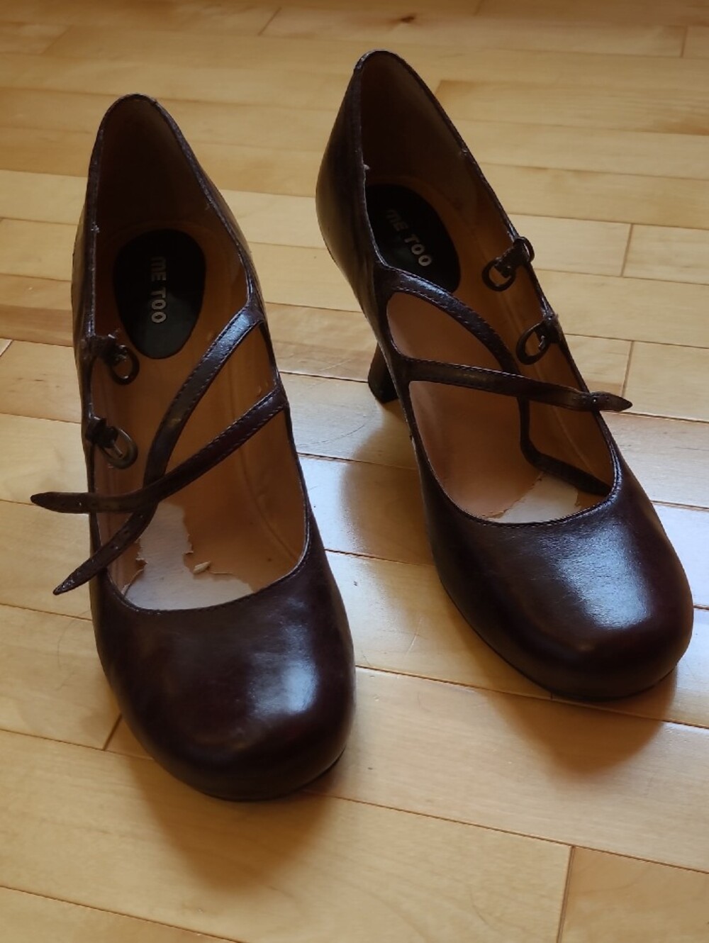 Women’s Brown Double-Strap Mary Jane Heel